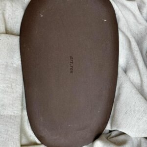 Prato de cerâmica oval - Esverdeado