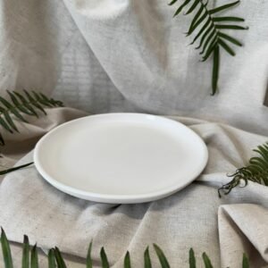 Prato de cerâmica - Porcelana redondo