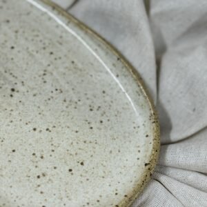 Prato de cerâmica oval - Off-white