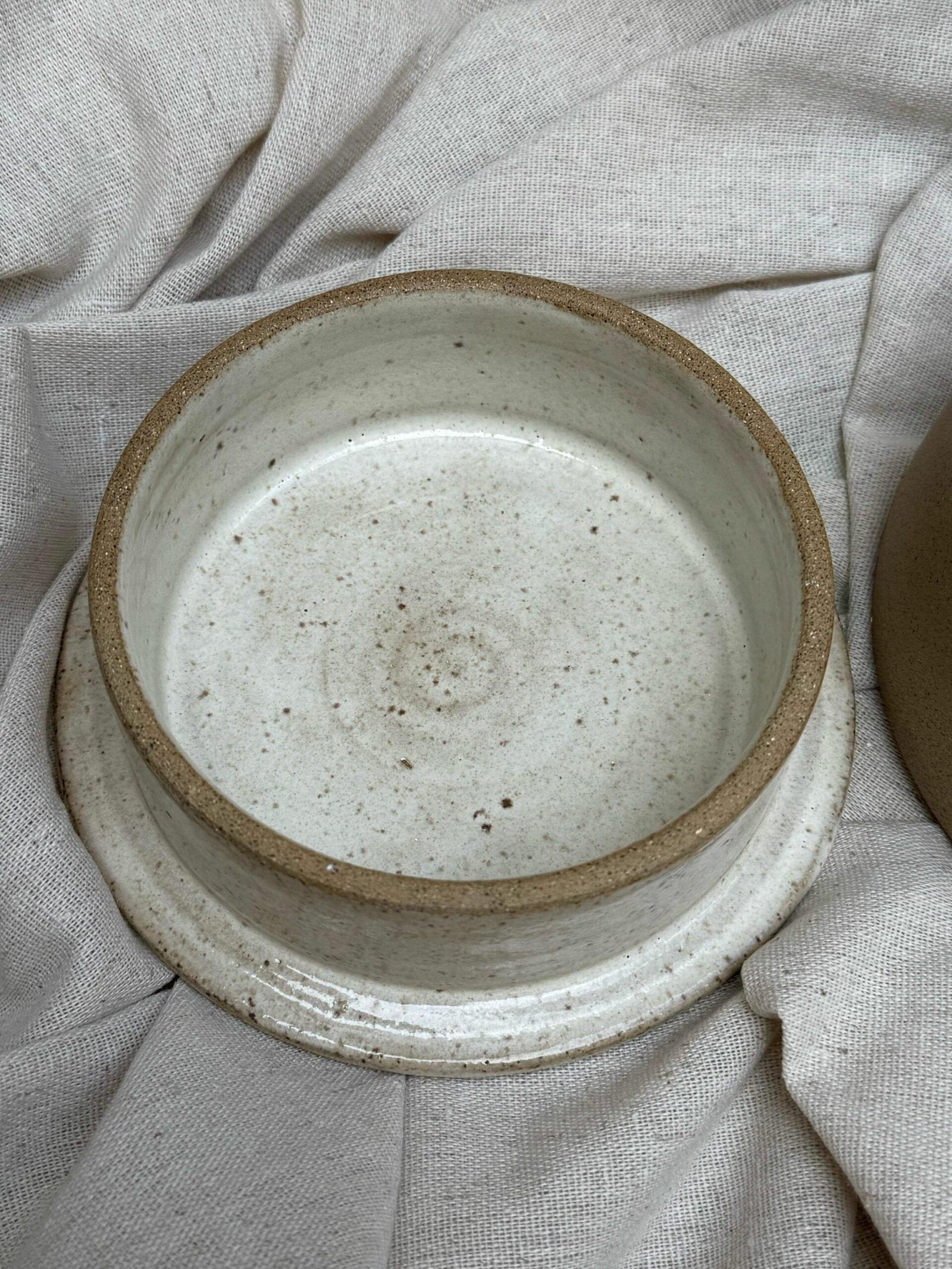 Manteigueira francesa redonda - Off-white - Imagem 2